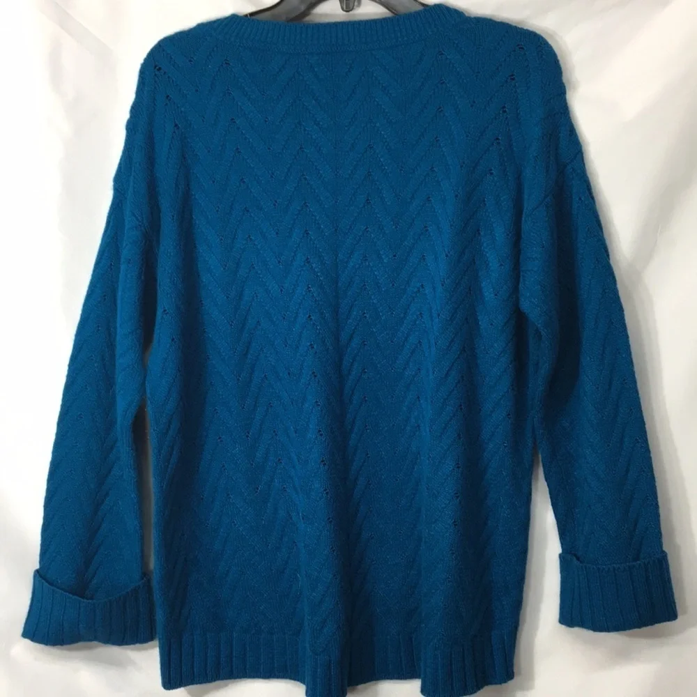 Soho NY&Co Womens Blue Sweater Size L Like-NEW